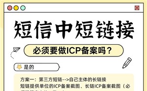 短信中短链接、长链接必须要做ICP备案吗？