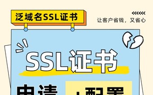 泛域名SSL证书，申请配置成功！支持任意二级域名