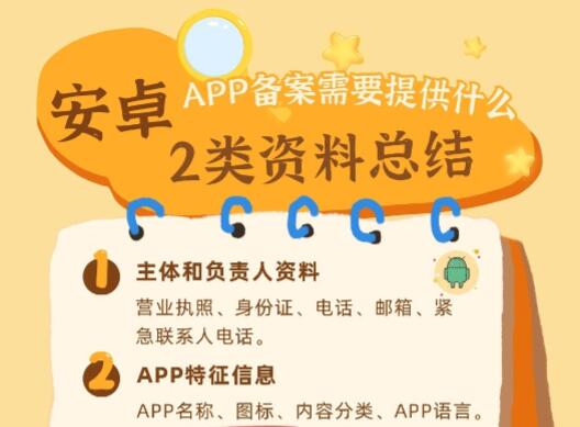 安卓苹果APP备案，需要提供什么资料到ICP备案系统