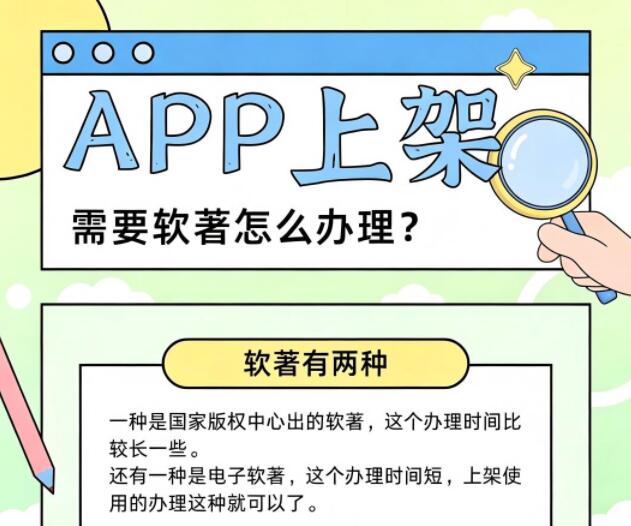 APP上架需要软著怎么办理