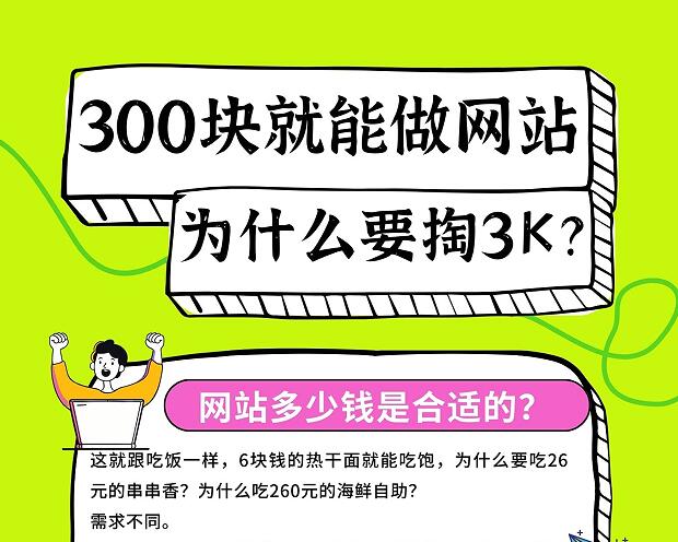 300块就能做一个网站，我为什么要掏3000元